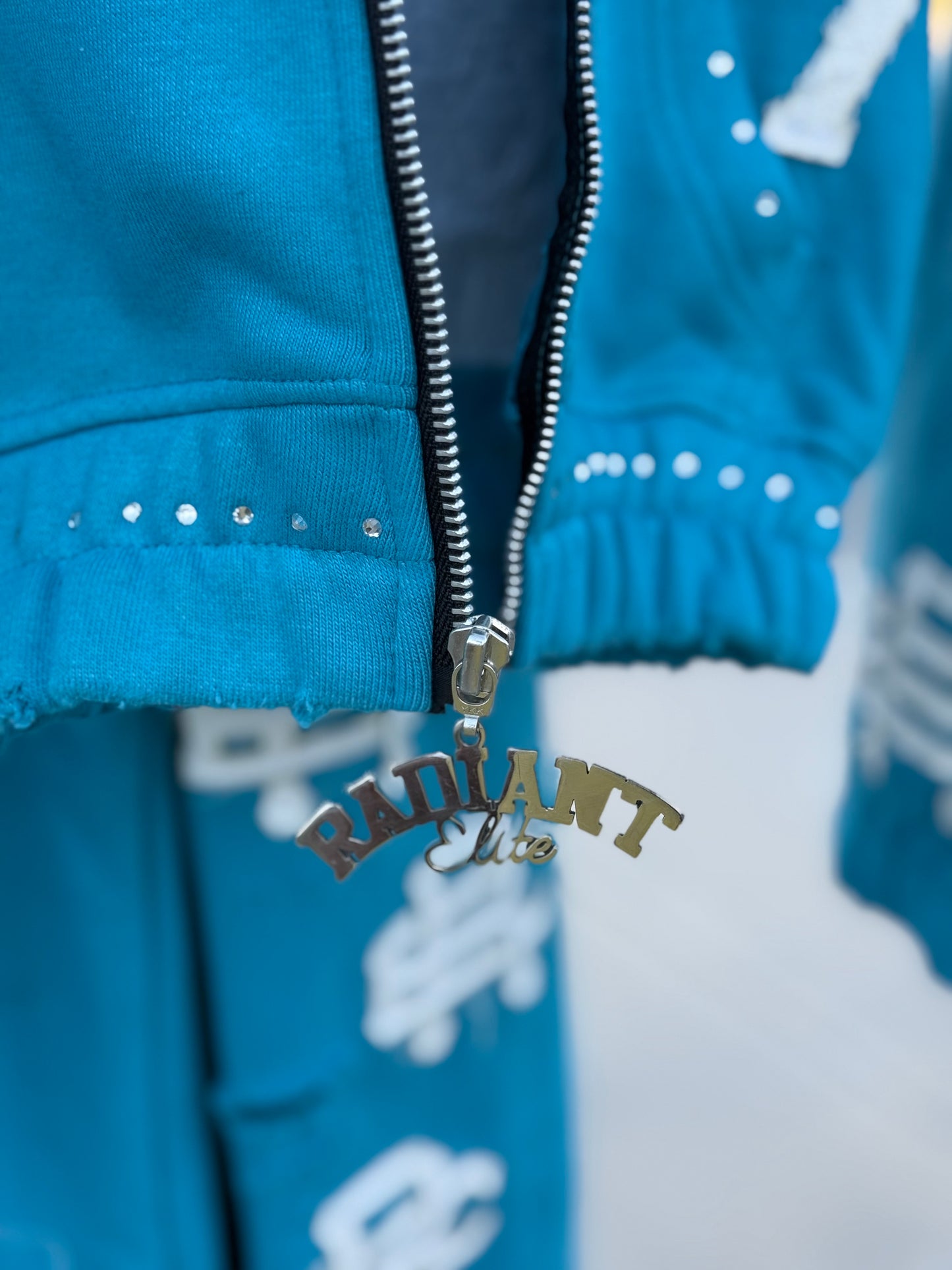 Radiant Game Crop Hoodie Ocean Ice Set