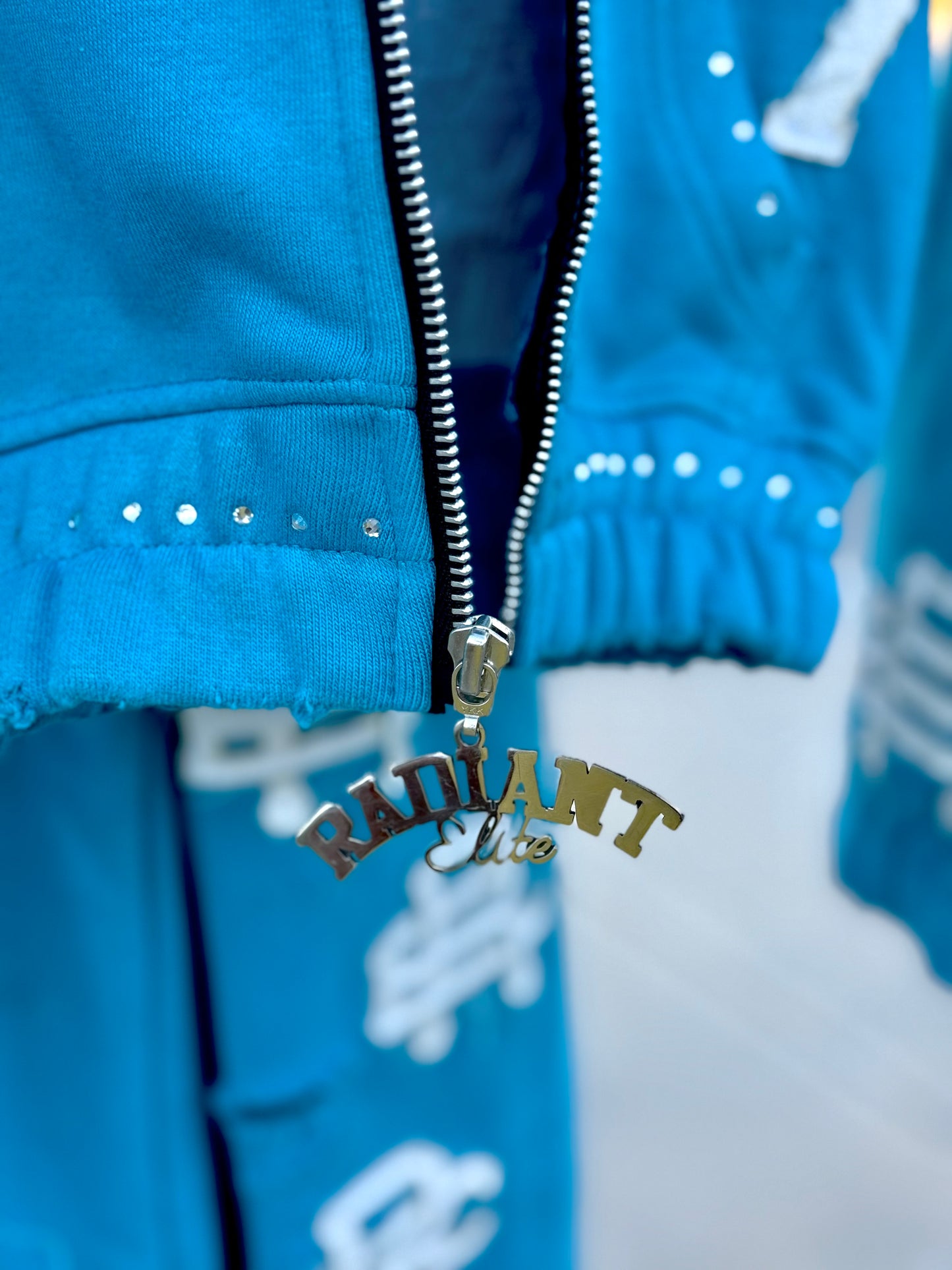 Radiant Game Crop Hoodie Ocean Ice Set