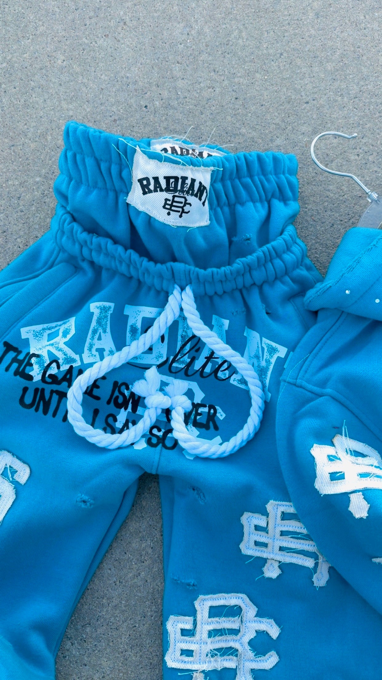 Radiant Game Crop Hoodie Ocean Ice Set