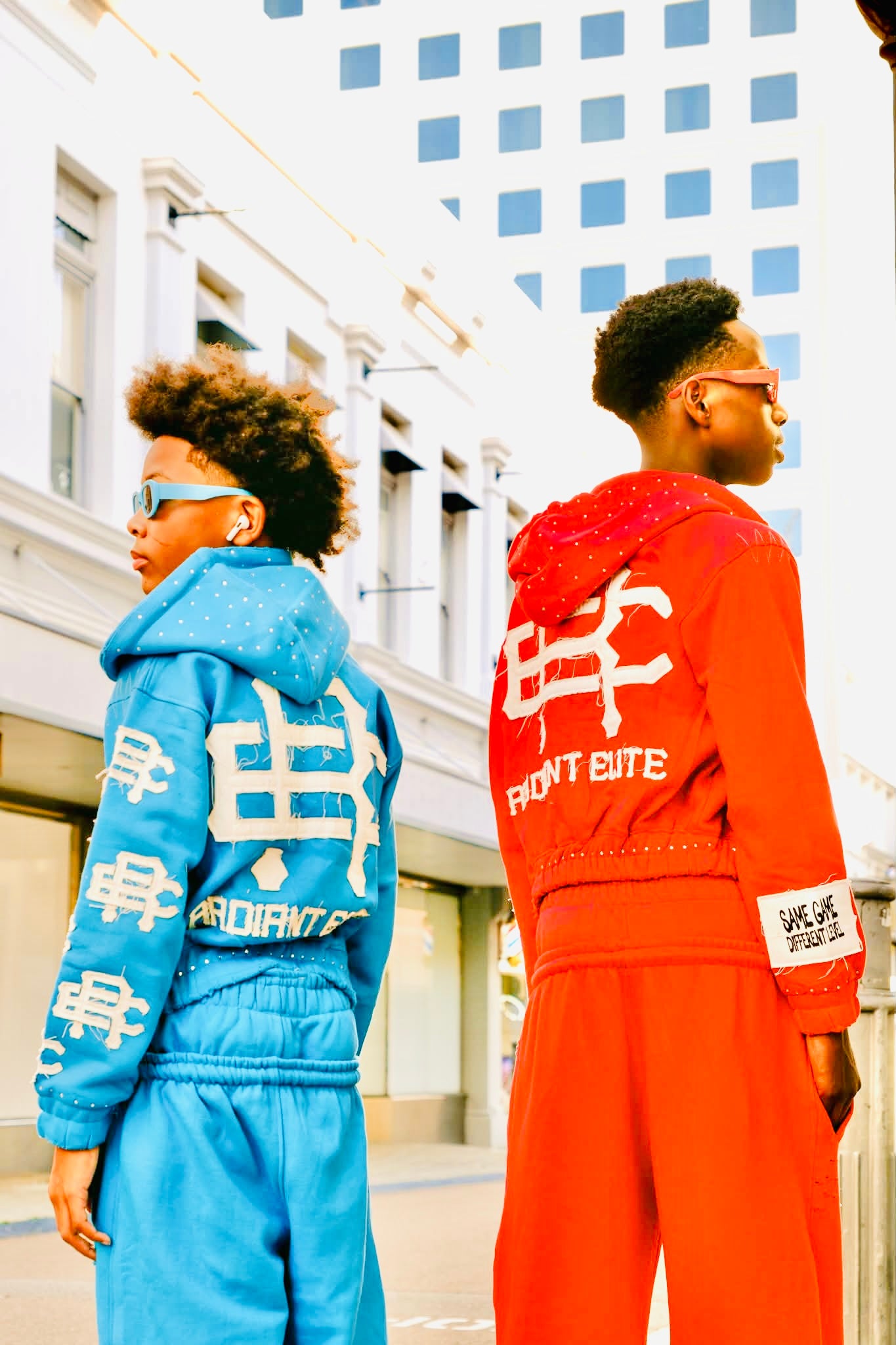 Radiant Game Crop Hoodie Ocean Ice Set