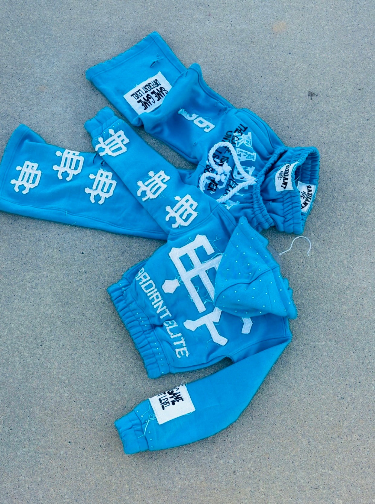 Radiant Game Crop Hoodie Ocean Ice Set