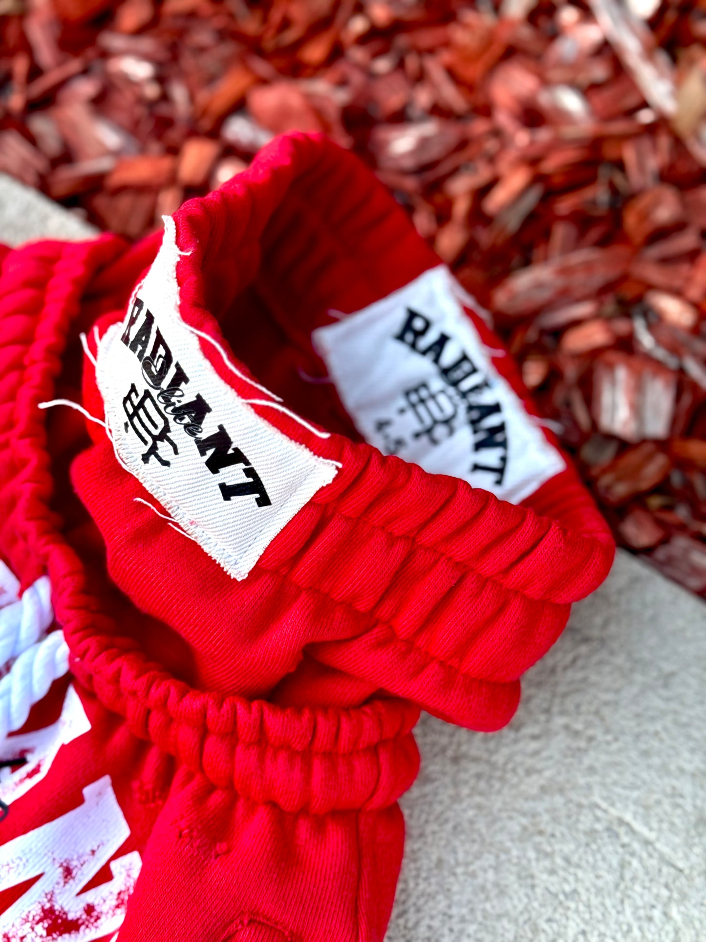 Radiant Game Crop Hoodie Red Heat Set